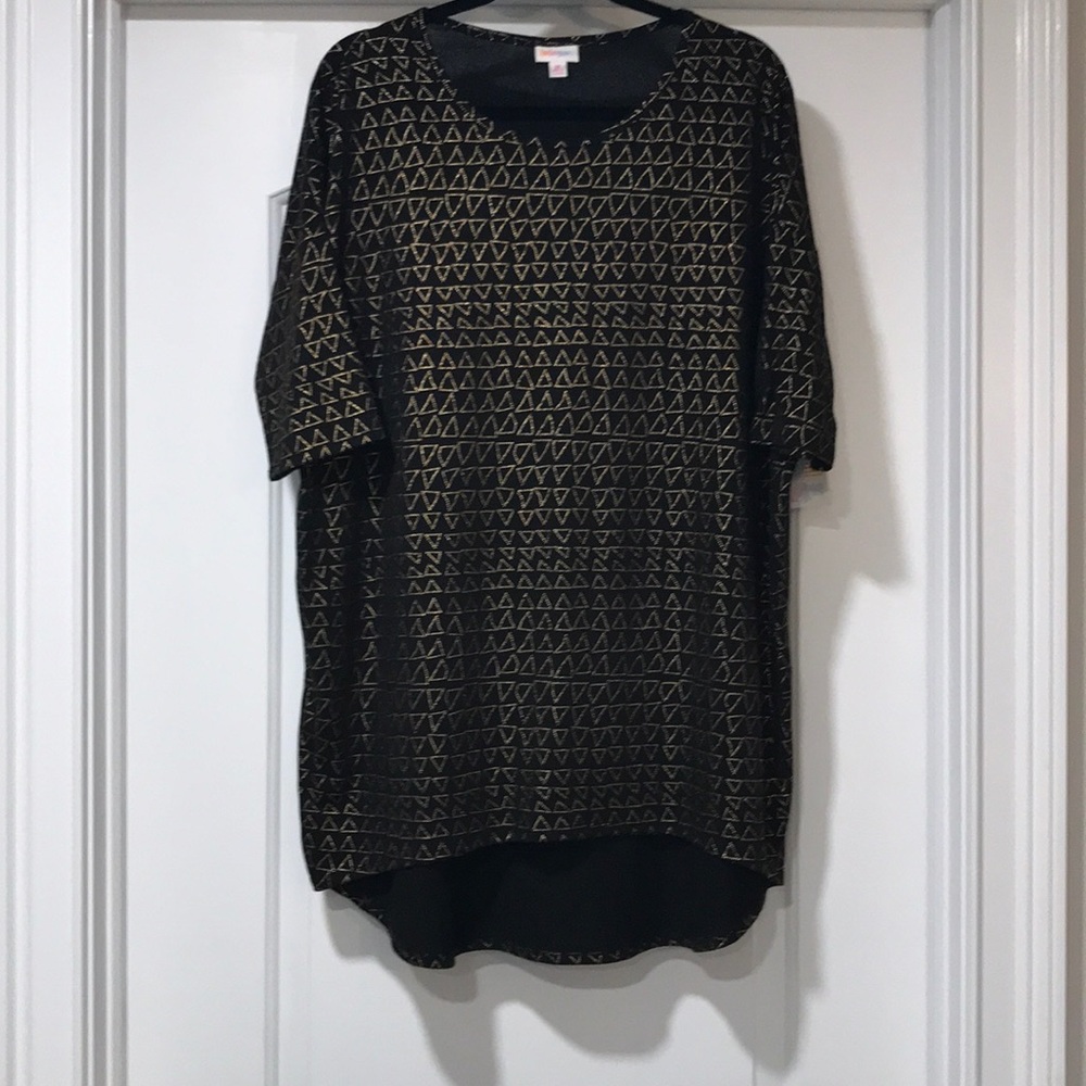 LuLaRoe Irma Shirt - Black and Gold